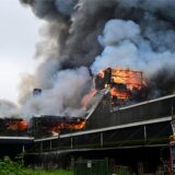 Großbrand einer Lagerhalle an der Raiffeisenstraße 2024 in Recklinghausen