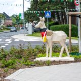 Eine neue Reh-Skulptur an der Kreuzung Hertener Straße /Bockholter Straße in Hochlar