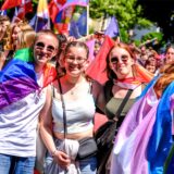Besucher beim Christopher Street Day in Recklinghausen.