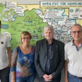 Sie wollen Erneuerung und Sanierung der maroden Marler Radwege weiter vorantreiben (v.): Christoph Duschynski, Technischer Betriebsleiter ZBH, Baudezernentin Andrea Baudek, Stadtplanungsamtsleiter Markus Schaffrath und Verkehrsplaner Ingo Nölker.