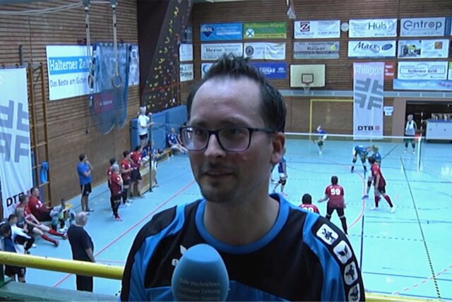Sebastian Folmer vom neuen Deutschen Meister im Indiaca 35+, CVIM Pivitsheide