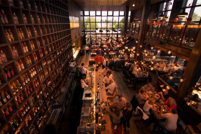 Blick in das Restaurant The Ash in Dortmund.