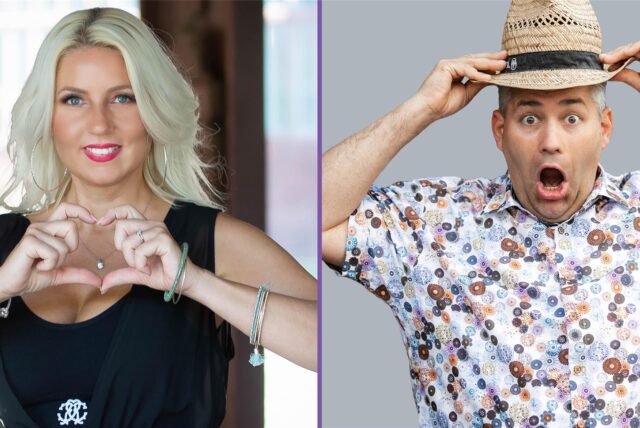 Schlagersängerin Melanie Engels und DJ Benni Kuig.