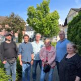 Stefan Nowak, Fabian Abitz, Dirk Kienast, Brigitte Friedrich, Olaf Bollermann und Petra Lückel setzen sich für eine sichere Ickernerstraße und Vinckestraße ein
