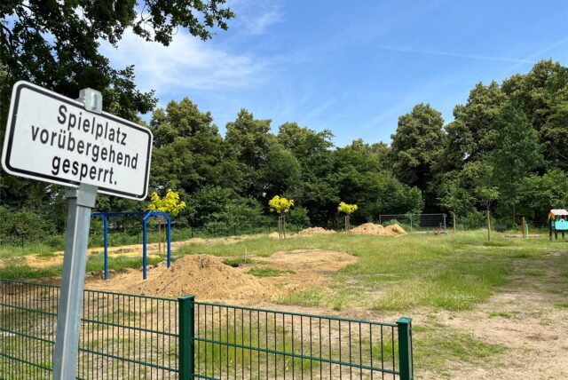 Spielplatz an der Römerstraße ohne Spielgeräte