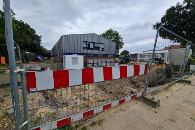 Blick auf die Baustelle Feuerwehrgerätehaus