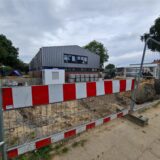 Blick auf die Baustelle Feuerwehrgerätehaus