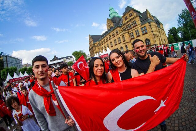 Türkische Fans beim Public Viewing in Recklinghausen