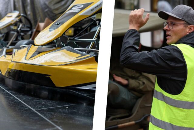 Markus Erbe vom AMC Waltrop freut sich über das erste E-Kart in der Fahrzeugflotte des Vereins.