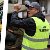 Markus Erbe vom AMC Waltrop freut sich über das erste E-Kart in der Fahrzeugflotte des Vereins.