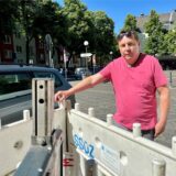 Gereon Pentzek vermisst den Trinkwasserbrunnen auf dem Sonnenplatz in Dortmunds Kreuzviertel.