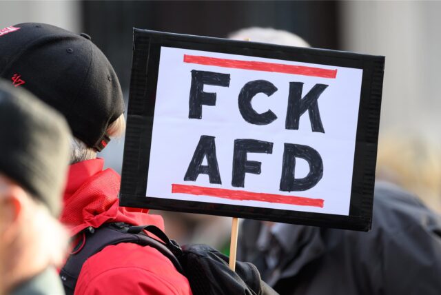 Teilnehmer einer Demonstration gegen die AfD (Archivbild).