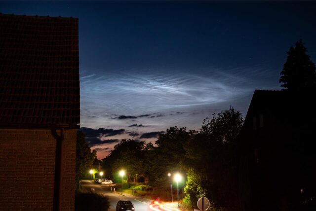 Leuchtende Nachtwolken Wetter Nacht Natur Fotografie Phänomen Selten Astrologie