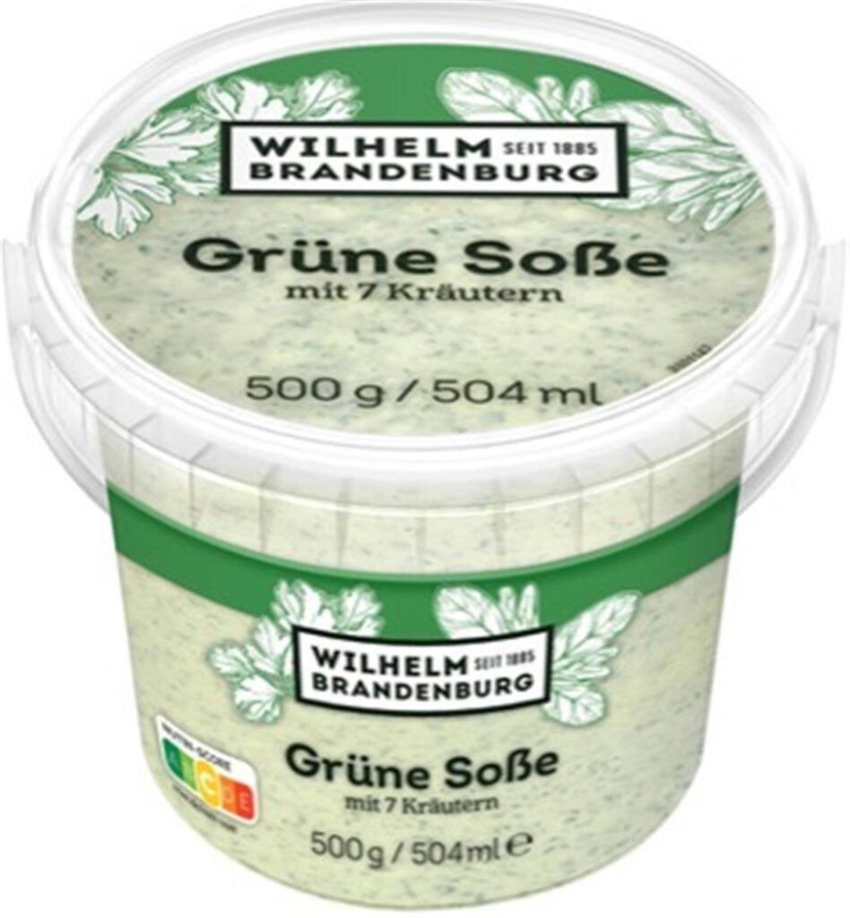 Ein Becher der Grünen Soße von Rewe und Penny, für die es eine Rückrufaktion gibt. Ein Becher der Grünen Soße von Rewe und Penny, für die es eine Rückrufaktion gibt.