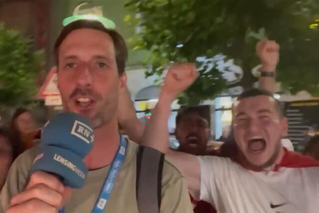 Die türkischen Fans feierten am Borsigplatz bis in die Nacht den Sieg ihrer Mannschaft.