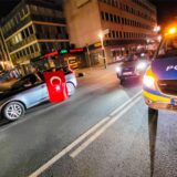 Autokorso der Türkei-Fans am Wall in Recklinghausen