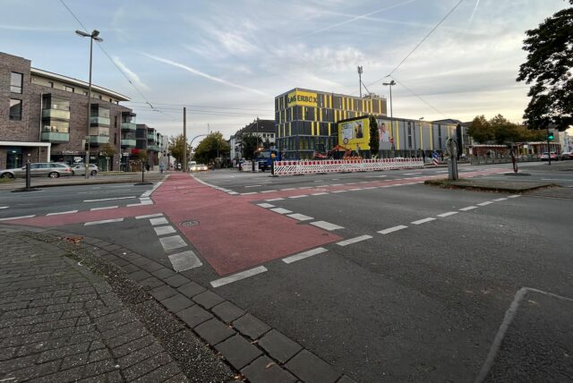 Baustelle Kreuzung Funkenburg in Dortmund