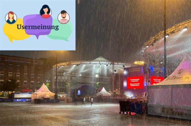 Freidensplatz im Regen