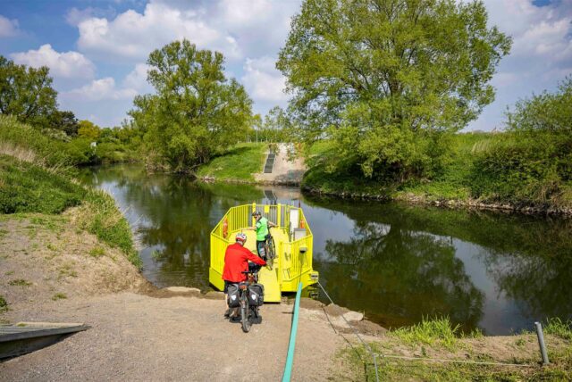Die Lippe-Fähre Maifisch in Haltern ist zurzeit nicht im Einsatz.