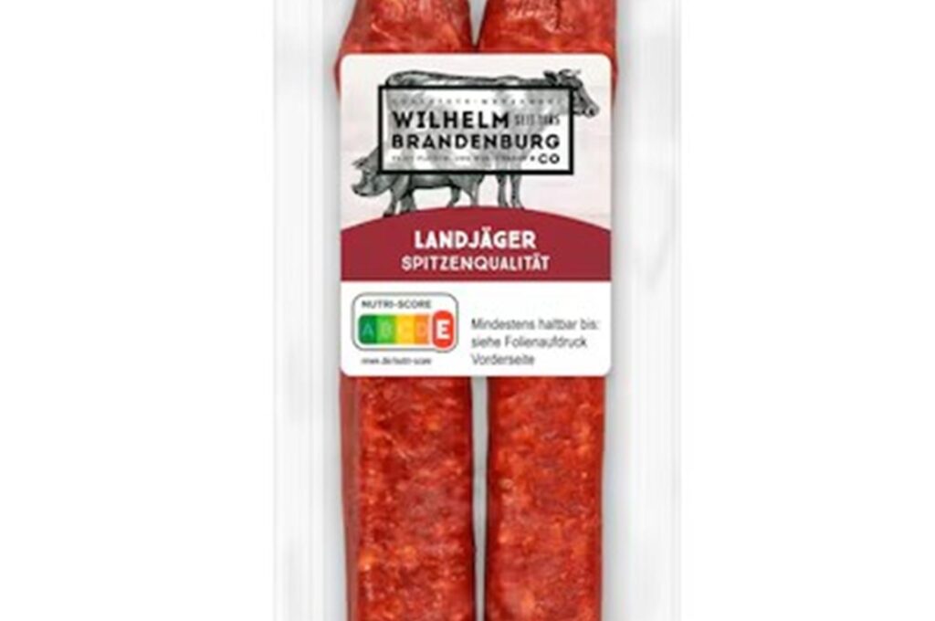 Die Landjäger Wurst aus Rewe, die zurückgerufen wird. Die Landjäger Wurst aus Rewe, die zurückgerufen wird.