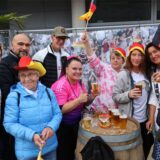 Fans beim Public Viewing EM Deutschlandspiel in Dorsten