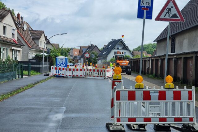 Straßensperrung in Datteln