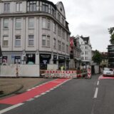 Eine Baustelle auf der Straße Am Lohtor in Recklinghausen.