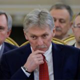 Kreml-Sprecher Dmitri Peskow nimmt an einer Sitzung des Obersten Eurasischen Wirtschaftsrates der Eurasischen Wirtschaftsunion im Kreml in Moskau, Russland.