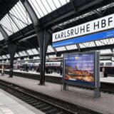 Der Hauptbahnhof in Karlsruhe.