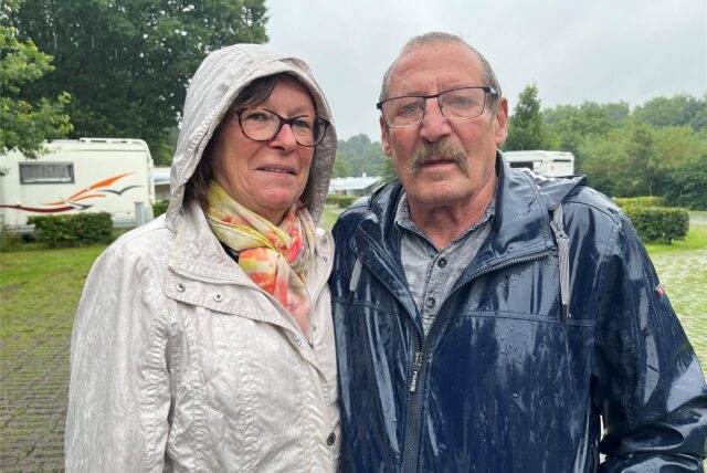Freibad am Aquarell in Haltern bei Regen