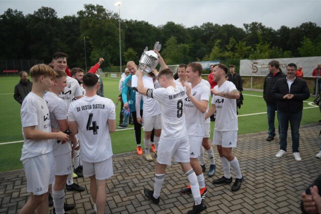 Zum dritten Mal in Folge hatte der SV Vestia Disteln II 2024 die Hertener Stadtmeisterschaft gewonnen, kann 2025 aber nur die zweite Mannschaft ins Rennen schicken.