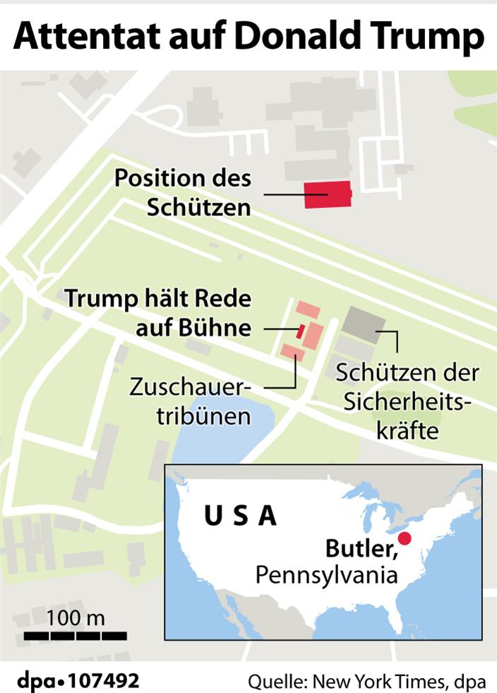 Lageplan des Trump-Attentats