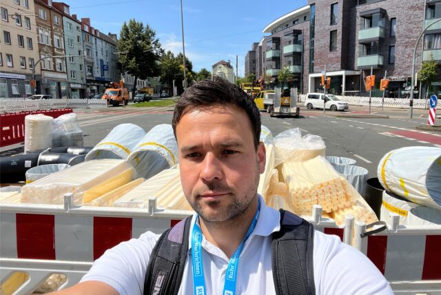 RN-Reporter Martin Bytomski berichtet von der neuen großen Baustelle an der Kreuzung Kaiserstraße / Klönnestraße in Dortmund.
