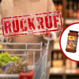 Bild mit Aufschrift „Rückruf“ und Abbildung der Produkte von Maggi und Thomy