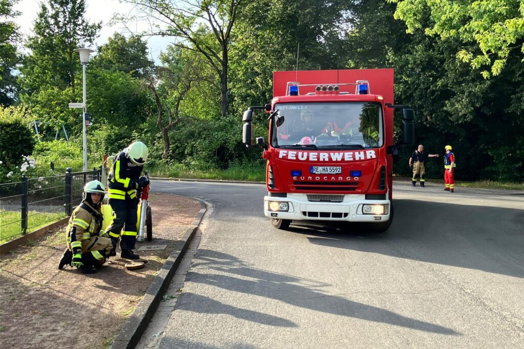 Feuerwehr Übung Brand Haltern