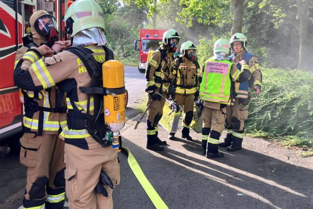Feuerwehr Übung Brand Haltern