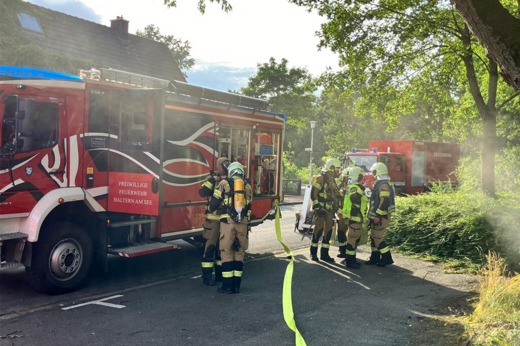 Feuerwehr Übung Brand Haltern