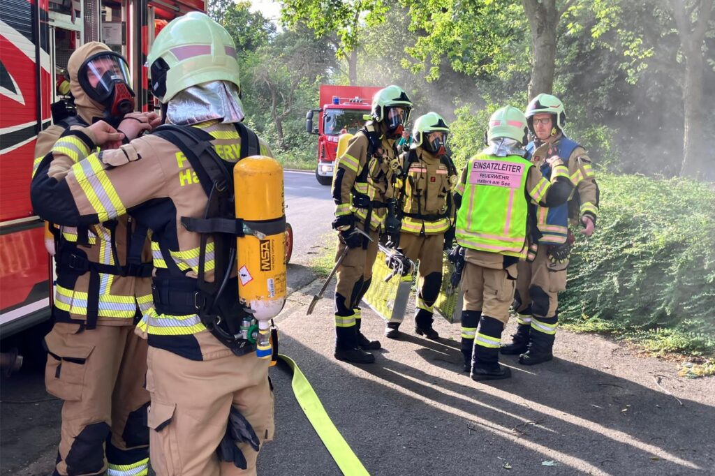 Feuerwehr Übung Brand Haltern