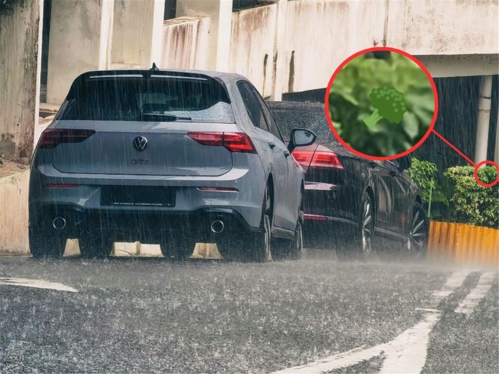 Auflösung für das Suchbild mit zwei Autos auf einer verregneten Straße. Auflösung für das Suchbild mit zwei Autos auf einer verregneten Straße.