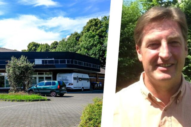 Die Bildkombi zeigt den ehemaligen Netto-Markt am Becklemer Weg in Recklinghausen und Stefan Benner.