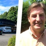 Die Bildkombi zeigt den ehemaligen Netto-Markt am Becklemer Weg in Recklinghausen und Stefan Benner.