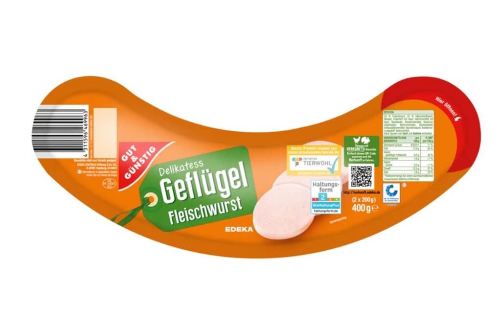 Die von dem Rückruf betroffene Fleischwurst. Die von dem Rückruf betroffene Fleischwurst.
