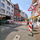 Eine Baustelle in der Dattelner Fußgängerzone