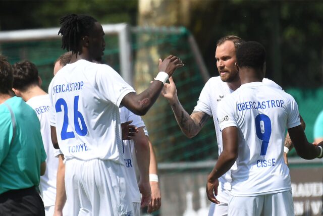 Florian Tonye (l.) und Kevin Großkreutz, hier im Testspiel gegen den TuS Hordel, sorgten am Mittwochabend beim FC Marl für Offensiv-Druck.