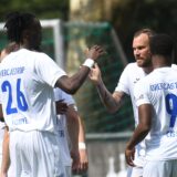 Florian Tonye (l.) und Kevin Großkreutz, hier im Testspiel gegen den TuS Hordel, sorgten am Mittwochabend beim FC Marl für Offensiv-Druck.