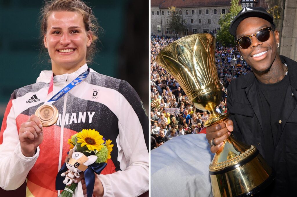 Anna-Maria Wagner und Dennis Schröder werden bei der Eröffnungsfeier der Olympischen Spiele 2024 die deutsche Fahne tragen Anna-Maria Wagner und Dennis Schröder werden bei der Eröffnungsfeier der Olympischen Spiele 2024 die deutsche Fahne tragen