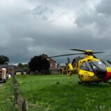 Ein Rettungshubschrauber landete am Freitagmittag (26. Juli) auf einer Wiese in Dorsten.
