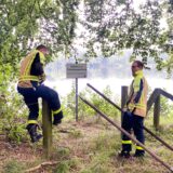Einsatzkräfte am Hullerner See