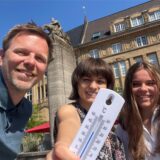 Die Temperatur steigt am Reiterbrunnen: Hitze am Castroper Marktplatz. Unsere Reporter touren durch die Stadt auf der Suche nach kühlen und ganz heißen Orten.