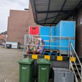 Anlieferungsbereich einer Discounter-Filiale in Dorsten.